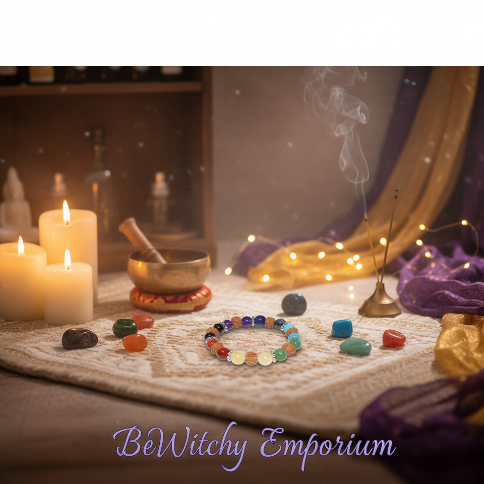 Chakra Rudraksha Bracelet - Luxurious Sanctuary