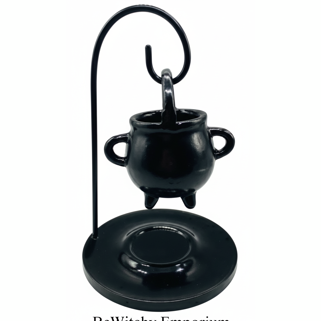 Exact original black cauldron with stand and branding