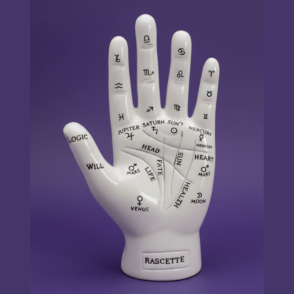 Exact palmistry hand with clean professional styling and BeWitchy Emporium watermark