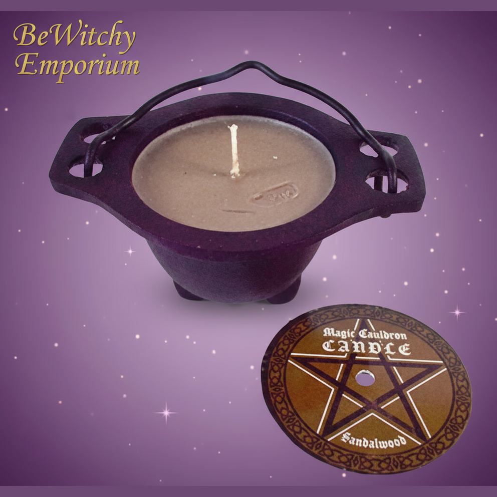 Exact purple altar candle holder set with clean professional styling and BeWitchy Emporium watermark