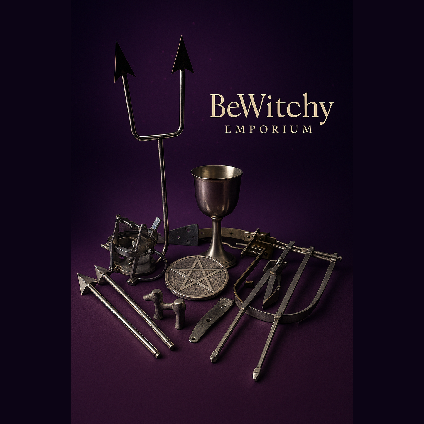 Exact ritual altar tool set with clean professional styling and BeWitchy Emporium watermark