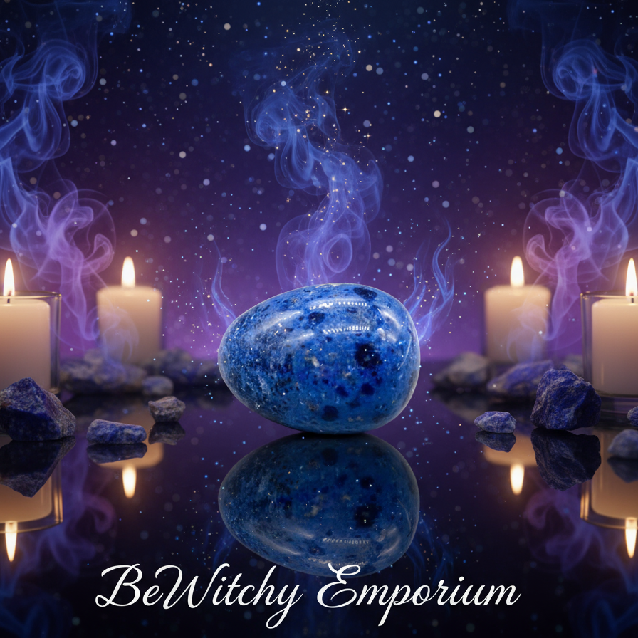 Lapis Lazuli Palm Stone - Mystical Altar Style