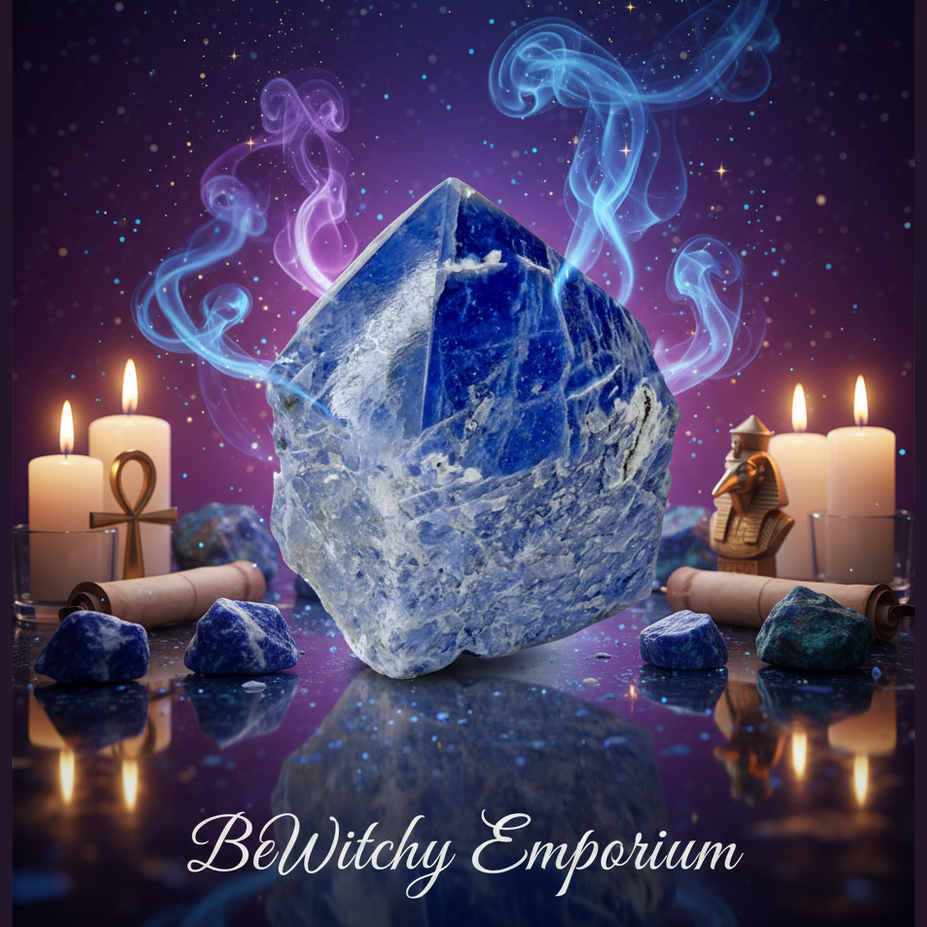 Raw Lapis Lazuli Crystal - Mystical Altar Style
