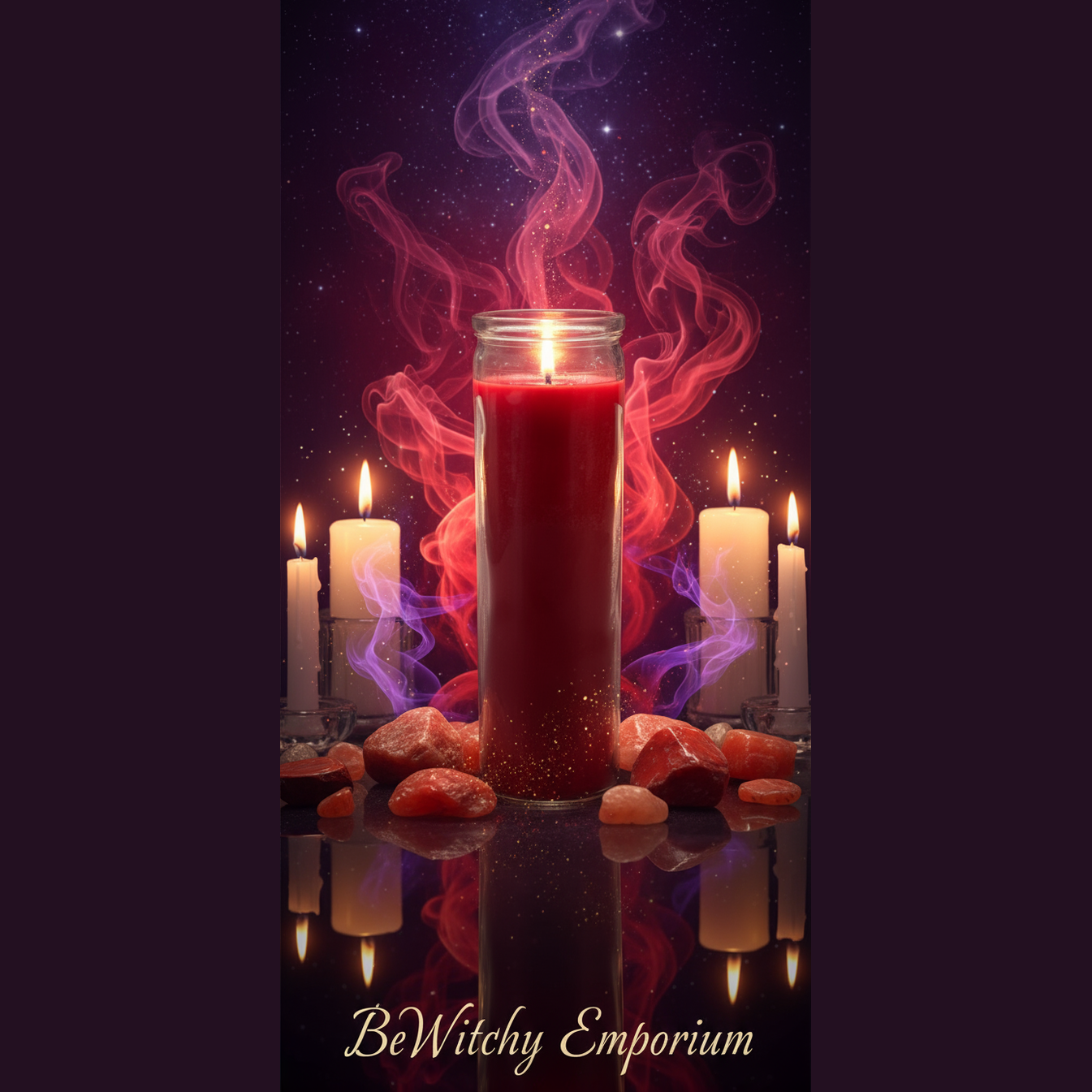 Red 7-Day Candle - Mystical Altar Style