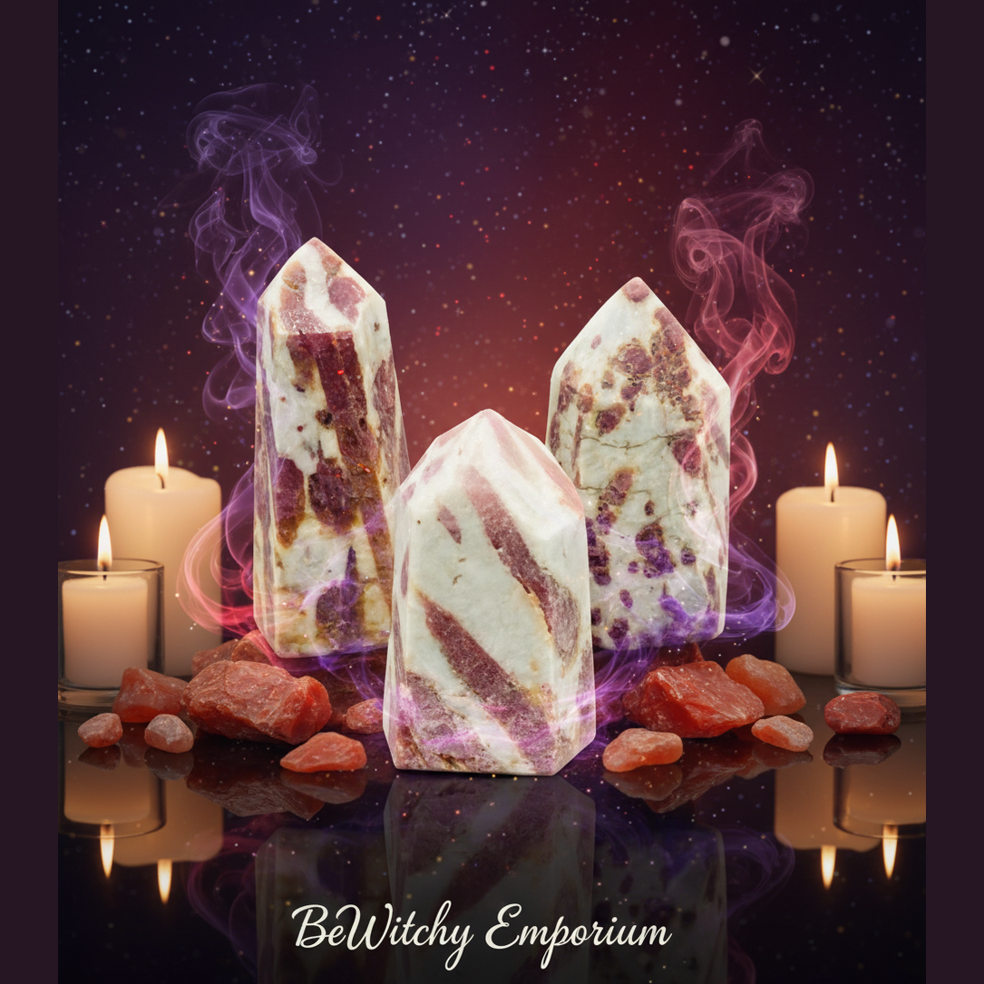 Red Jasper Crystal Points - Mystical Altar Style