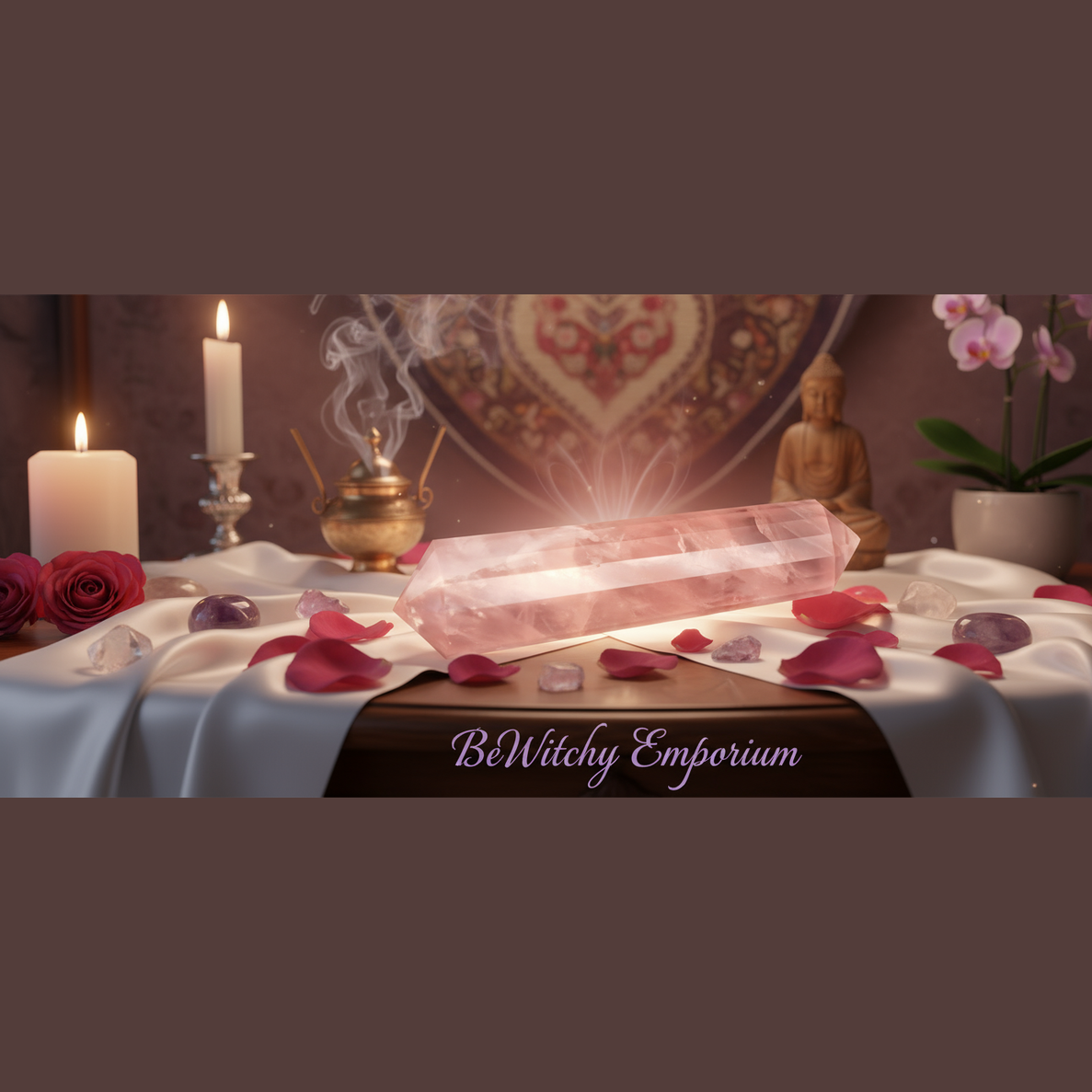 Rose Quartz Double Terminated Point - Luxurious Sanctuary