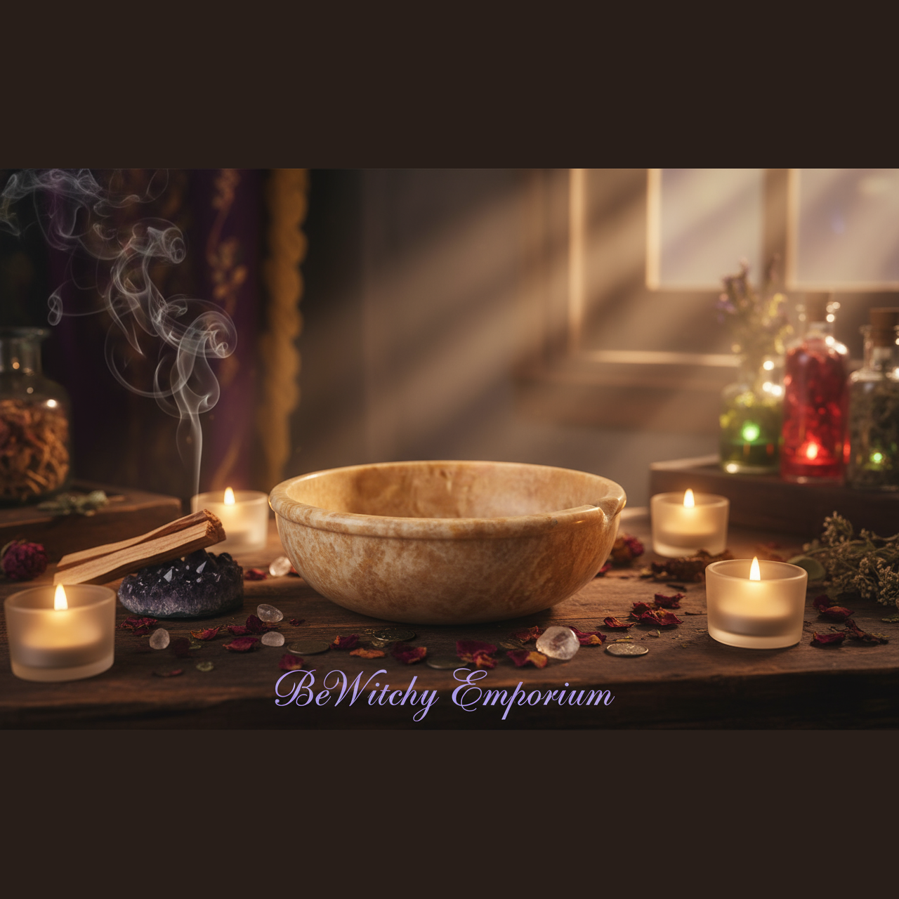 Stone Offering Bowl - Luxurious Sanctuary