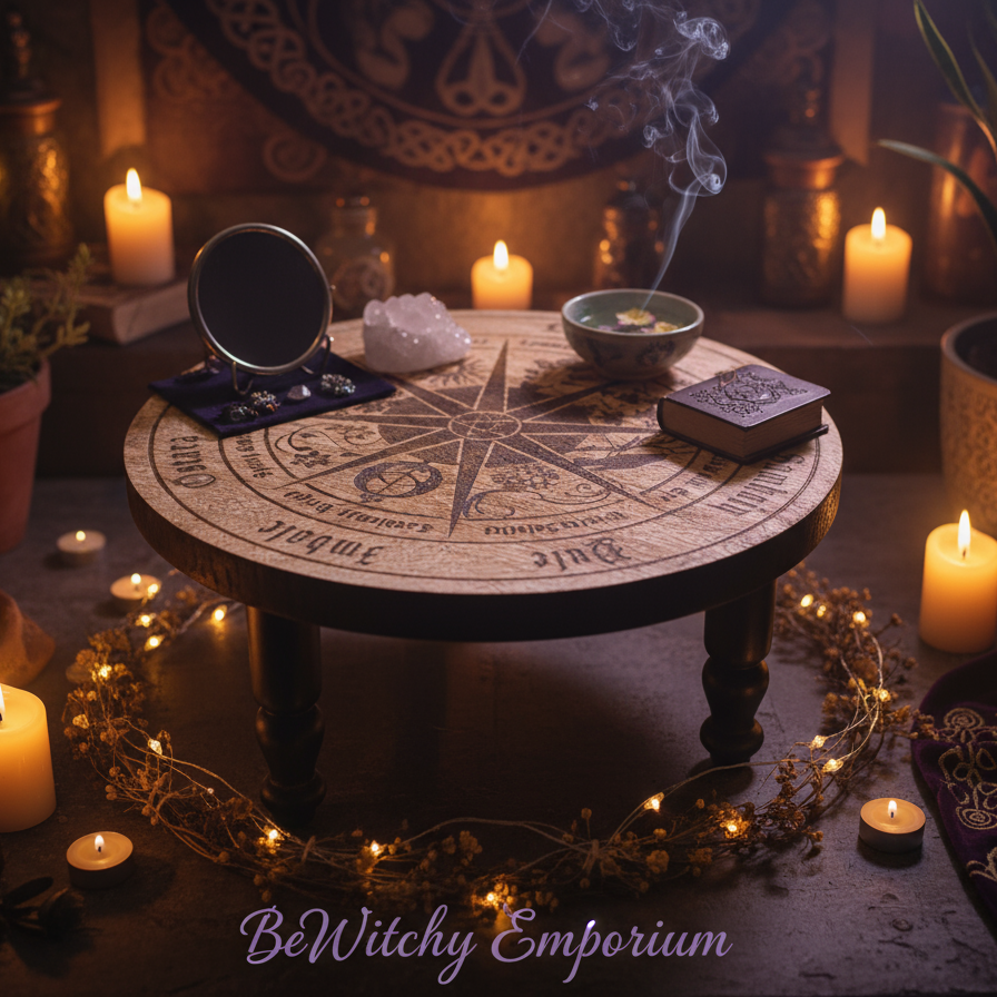 Wheel of the Year Altar Table - Luxurious Sanctuary