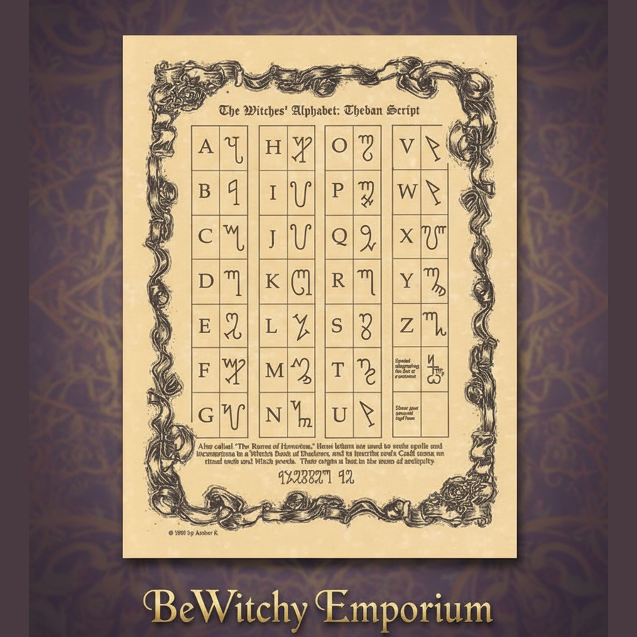 Witches' Alphabet Poster - Product Photo 1