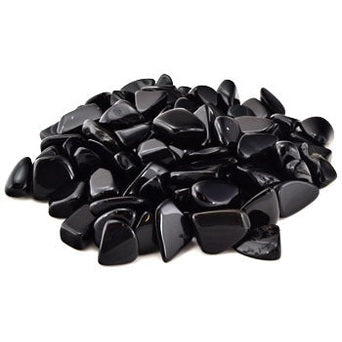 1 lb Obsidian, Black tumbled stones