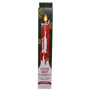 (set of 2) Red Drip candles