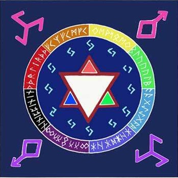 Rune Awakening altar cloth or scarf 36" x 36"