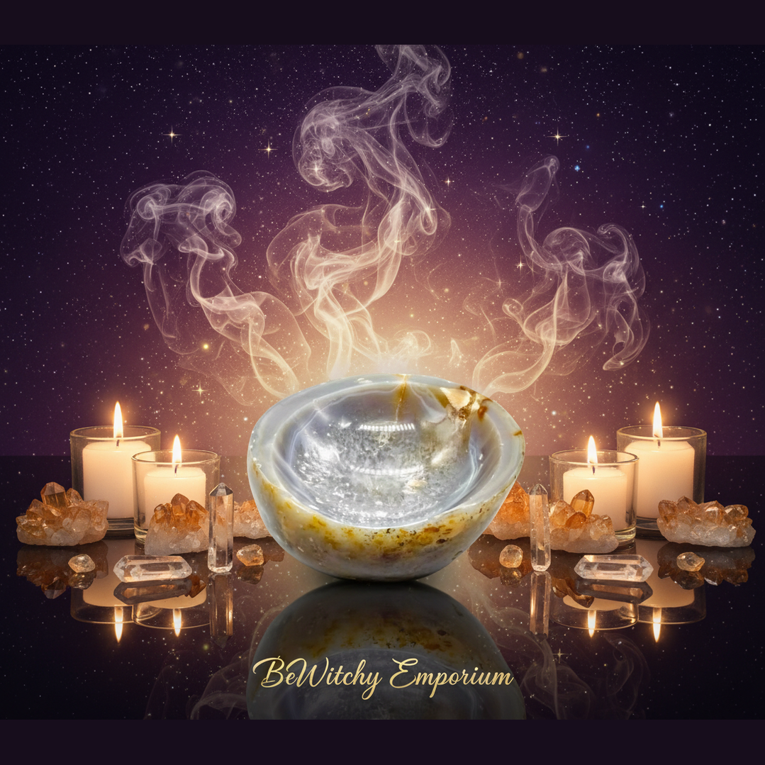 Agate Bowl with Druzy - Mystical Altar Style