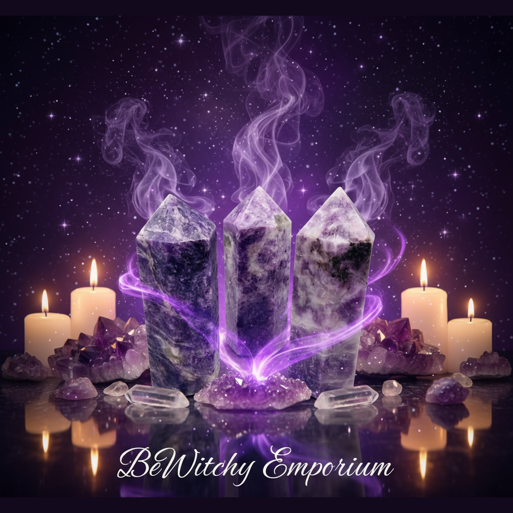 Amethyst Crystal Points - Mystical Altar Style