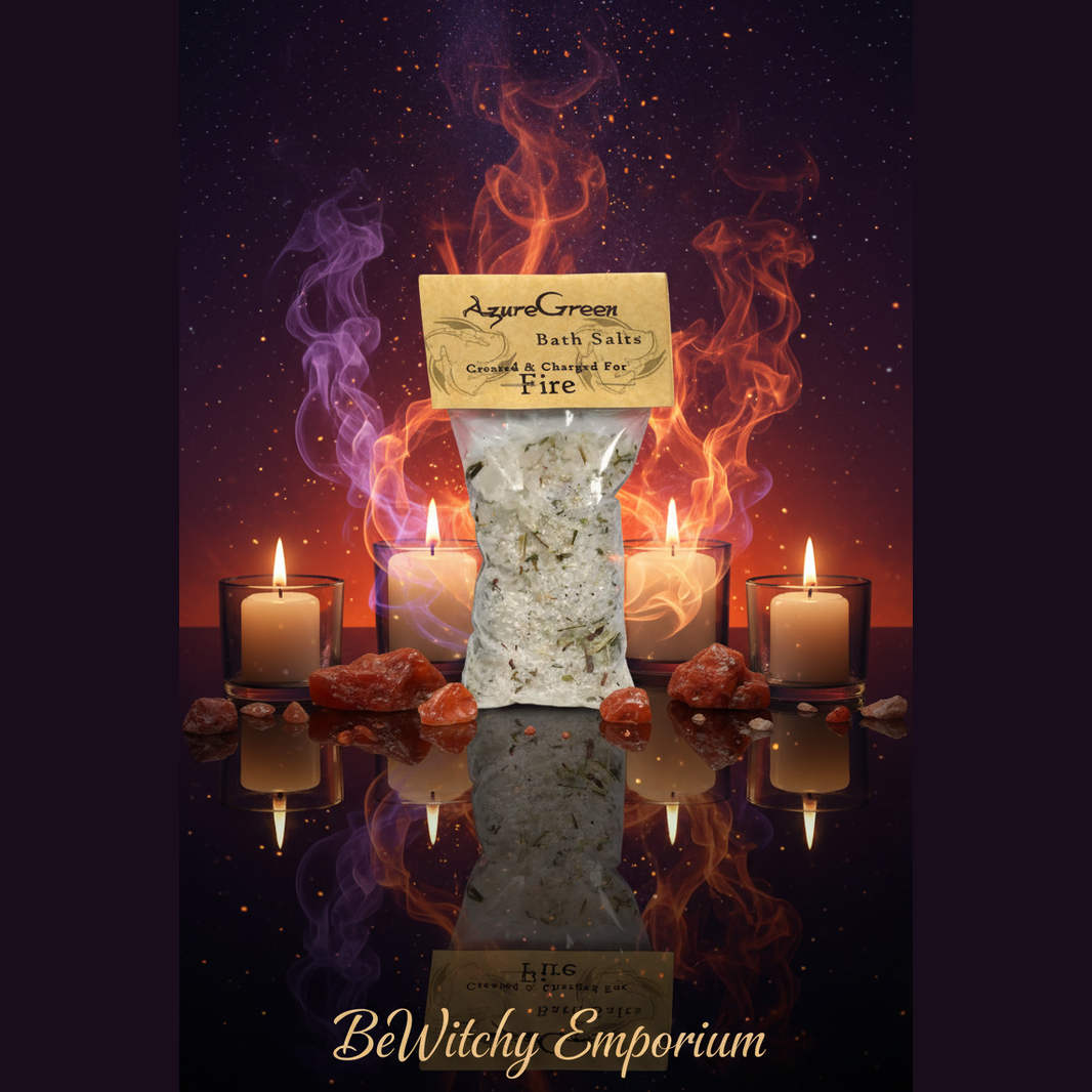 AzureGreen Fire Bath Salts - Mystical Altar Style