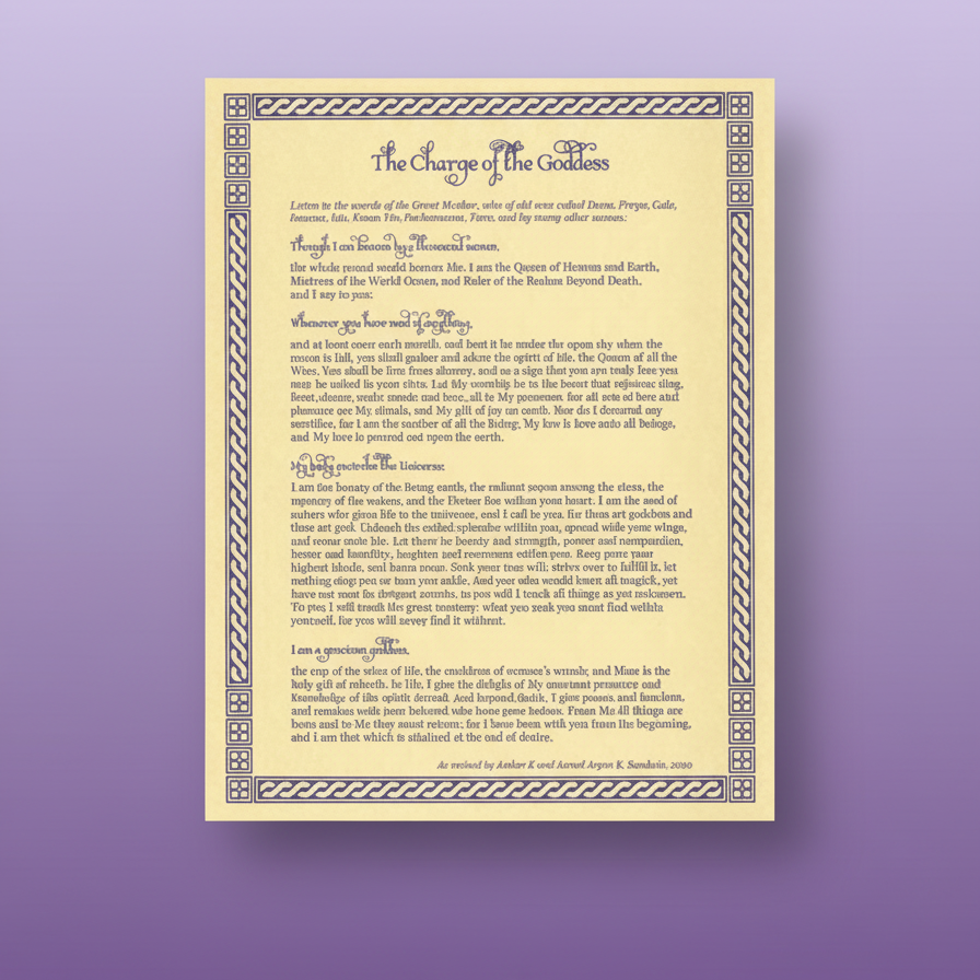 BeWitchy Emporium - Charge of the Goddess Poster Professional