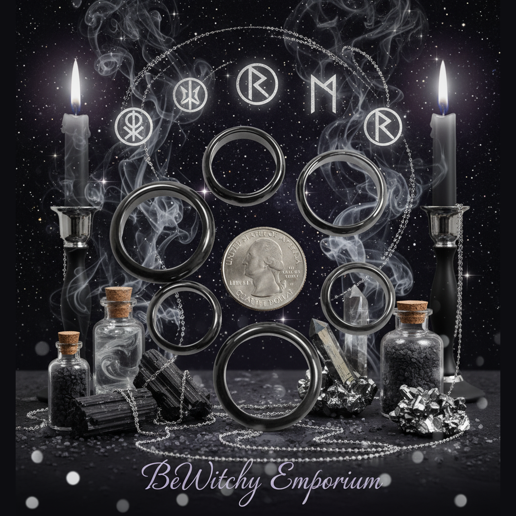 BeWitchy Emporium - Hematite Rings Mystical