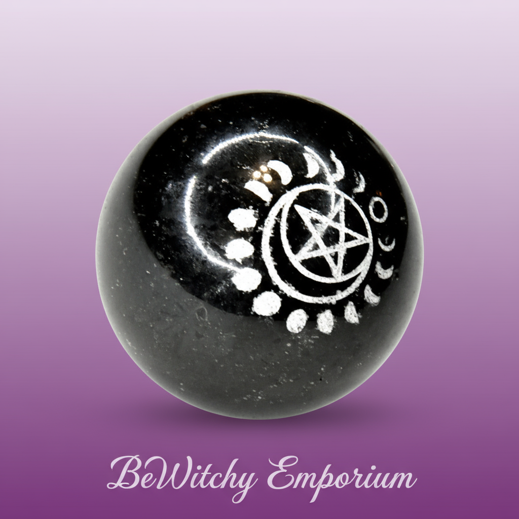 BeWitchy Emporium - Moon Pentacle Crystal Sphere Professional