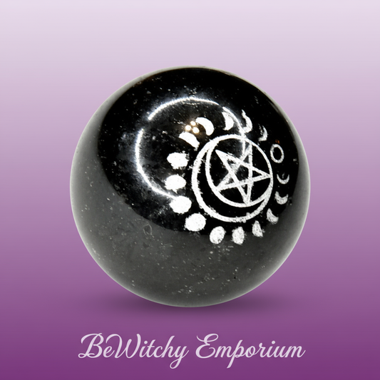 BeWitchy Emporium - Moon Pentacle Crystal Sphere Professional