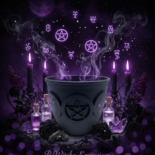 BeWitchy Emporium - Pentacle Cauldron Planter Mystical