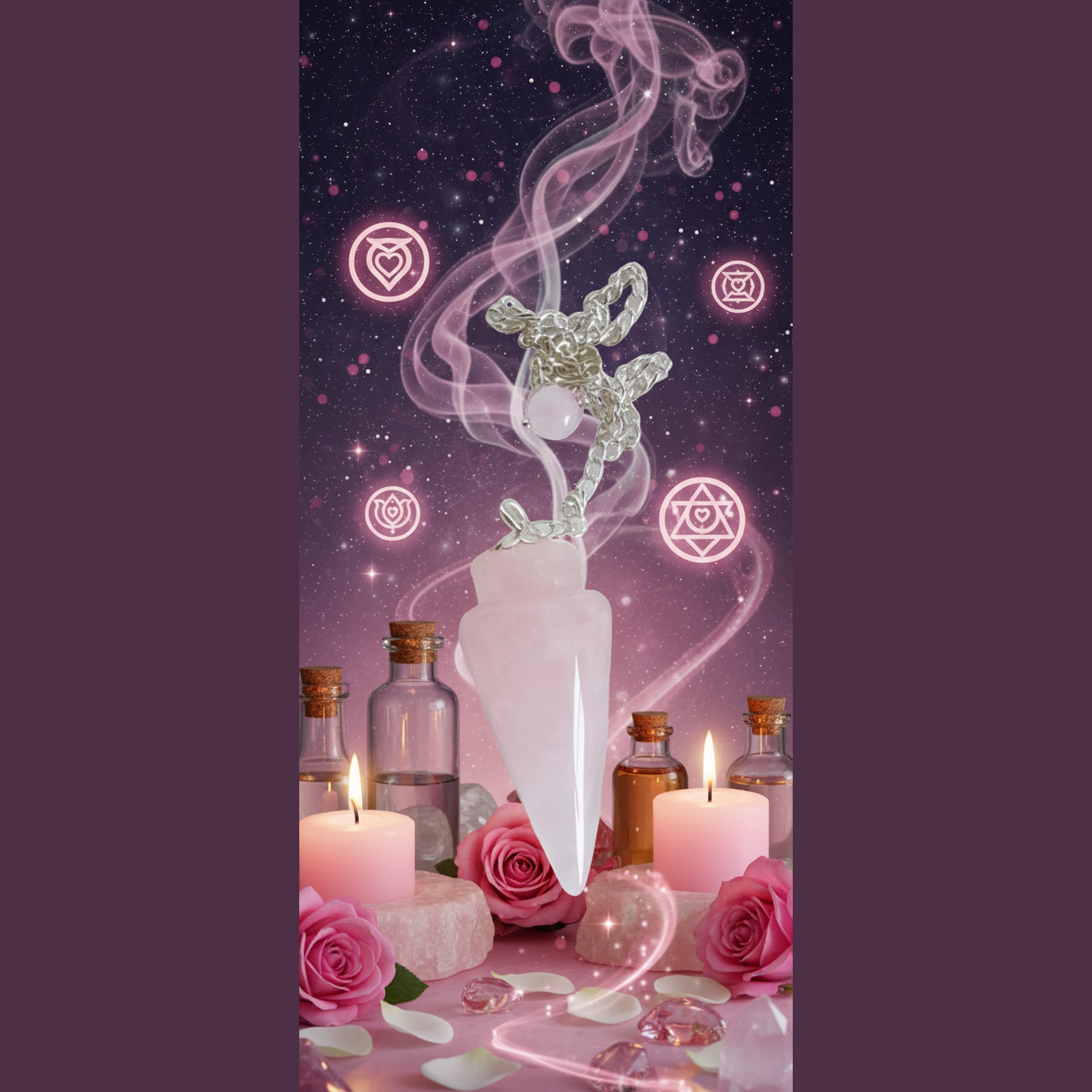 BeWitchy Emporium - Rose Quartz Pendulum Mystical