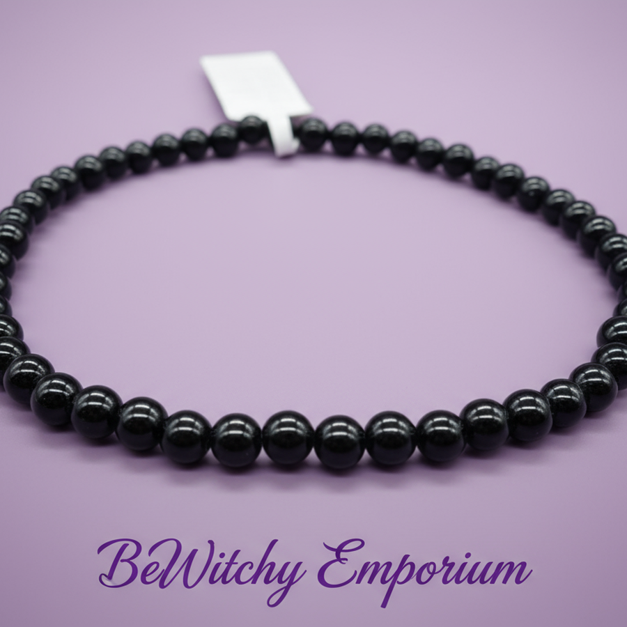 Black Bead Necklace - Clean Professional