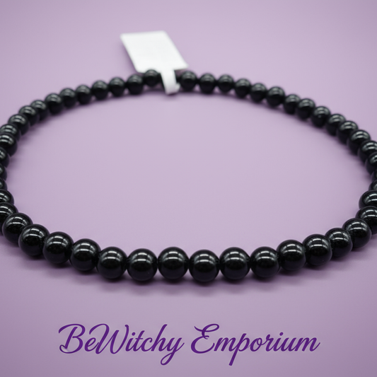 Black Bead Necklace - Clean Professional