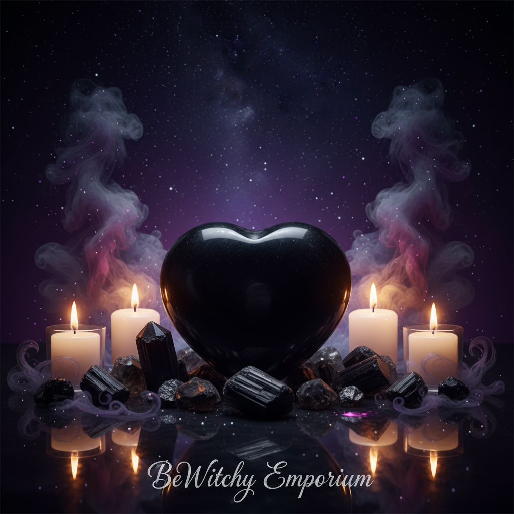 Black Obsidian Heart - Mystical Altar Style