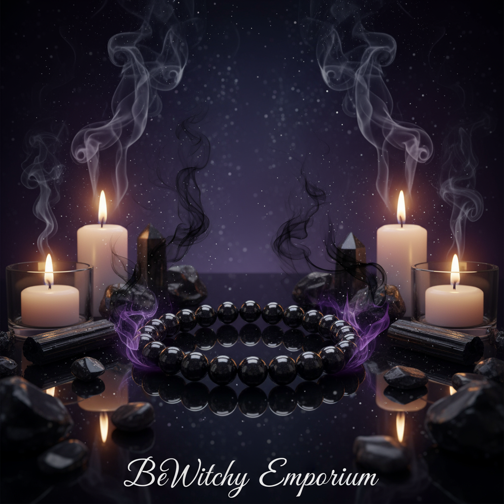 Black Tourmaline Bracelet - Mystical Altar Style