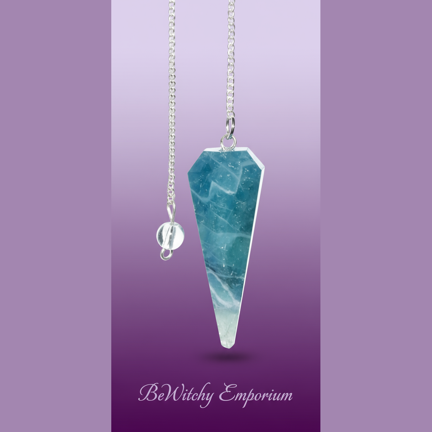 Blue Apatite Pendulum - Professional Style