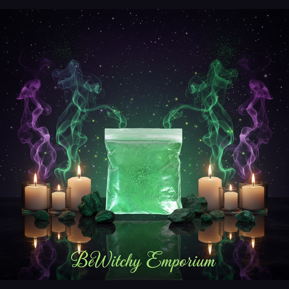 Bright Green Glitter - Mystical Altar Style