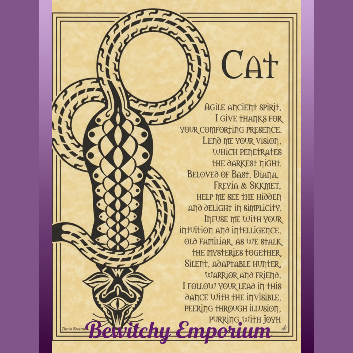 Cat Prayer Poster - Clean Professional