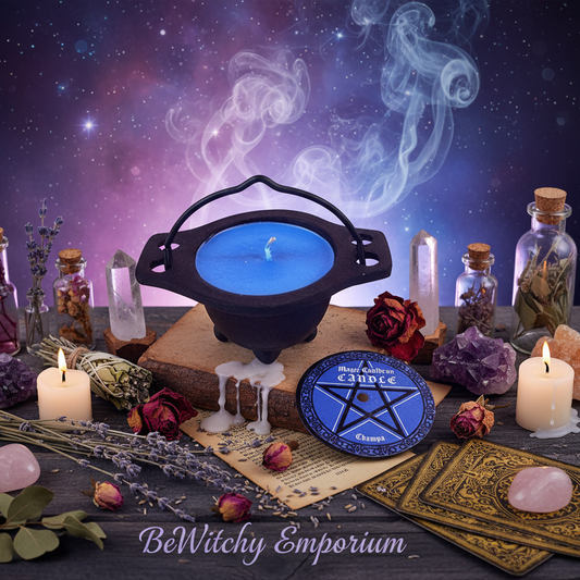 Cauldron with Balance Candle - Natural Mystical