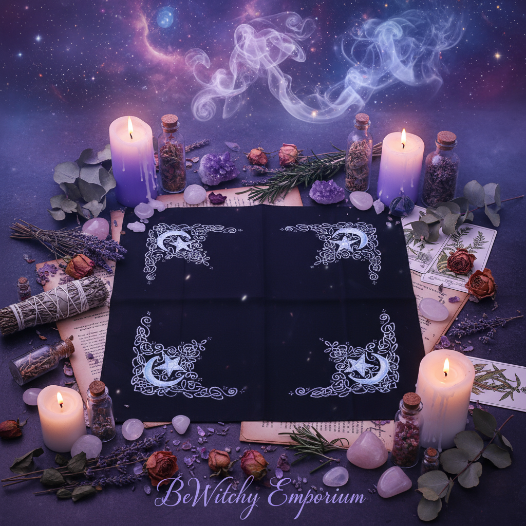 Celestial Altar Cloth - Natural Mystical