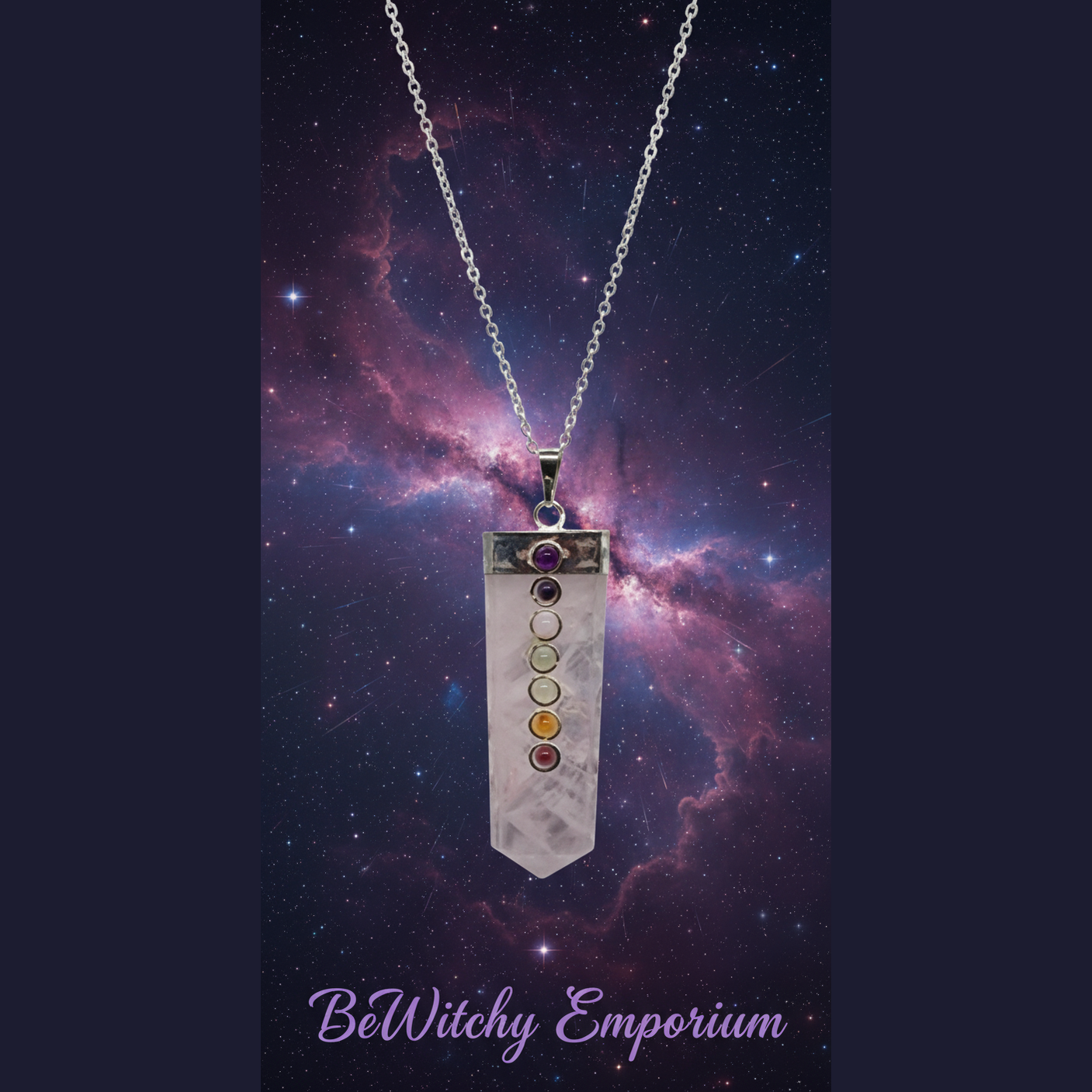 Chakra Crystal Pendant - Mystical Starry Night