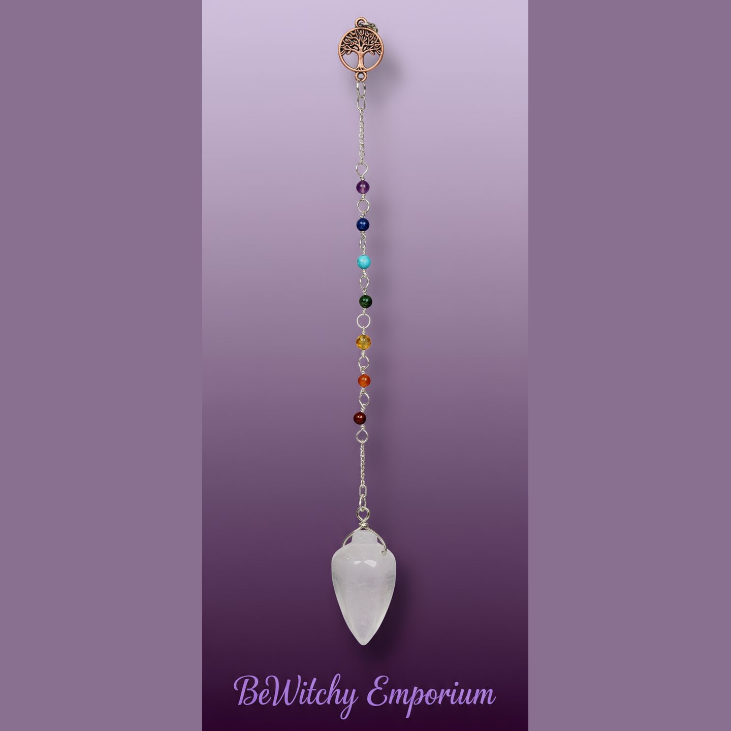 Chakra Pendulum with Tree of Life - Clean Professional