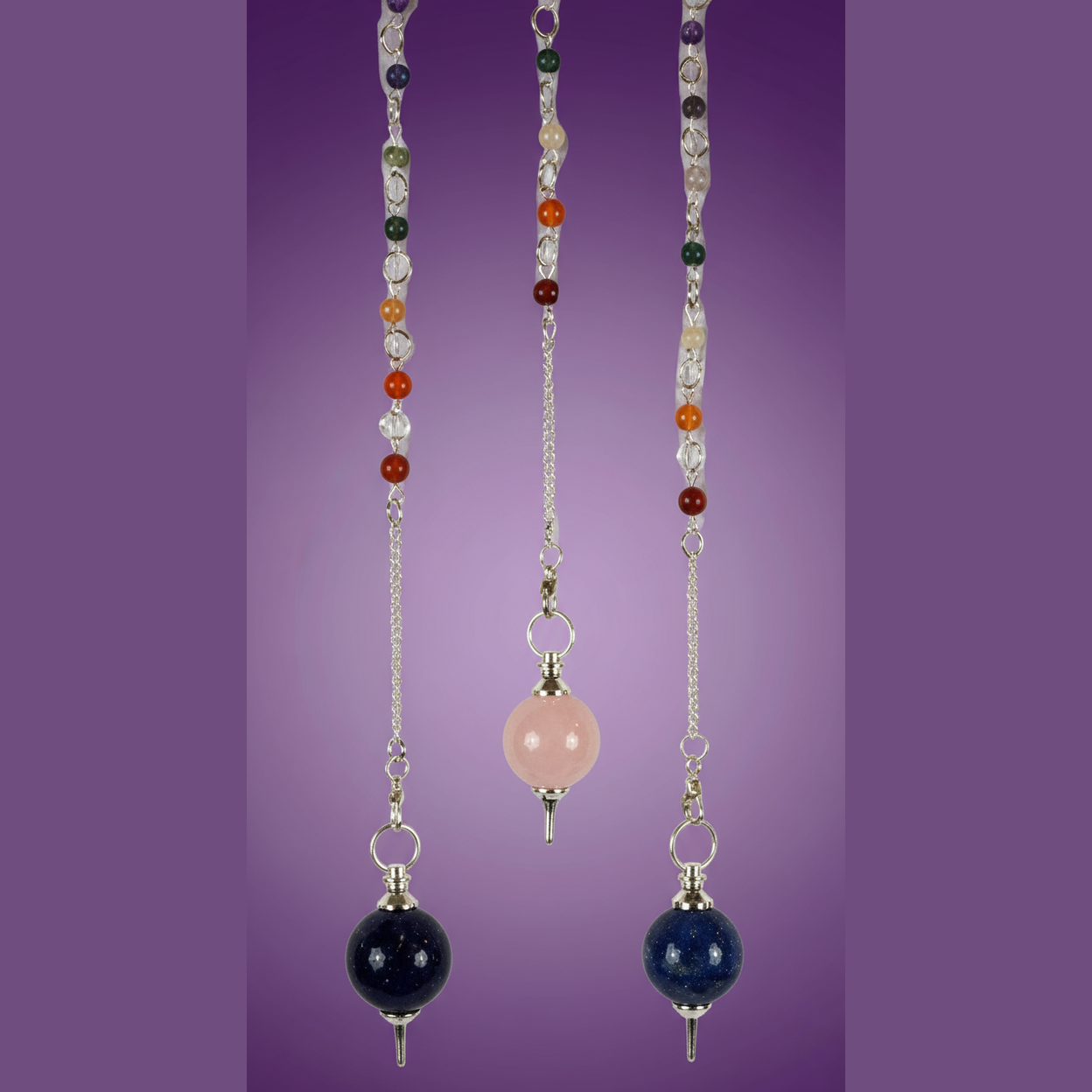 Chakra Pendulums Set - Clean Professional