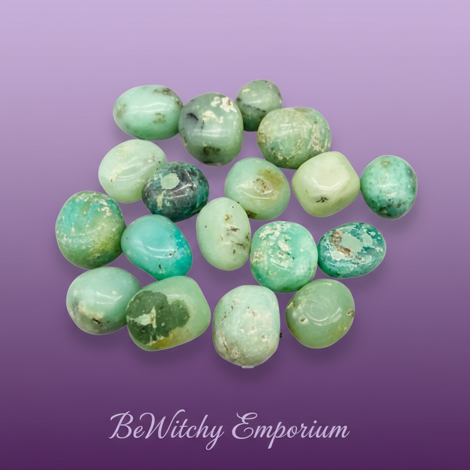 Chrysoprase Tumbled Stones - Professional Style