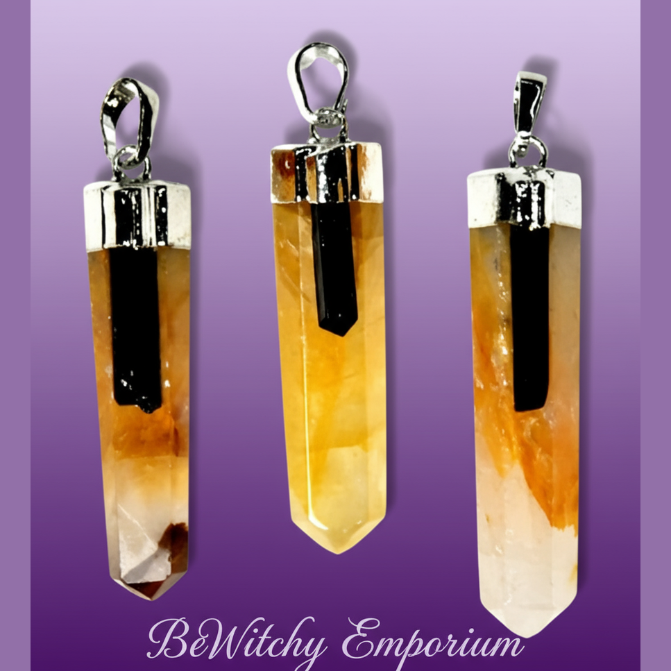 Citrine Crystal Point Pendants - Professional Style