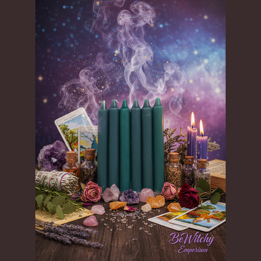 Dark Green Spell Candles - Natural Mystical