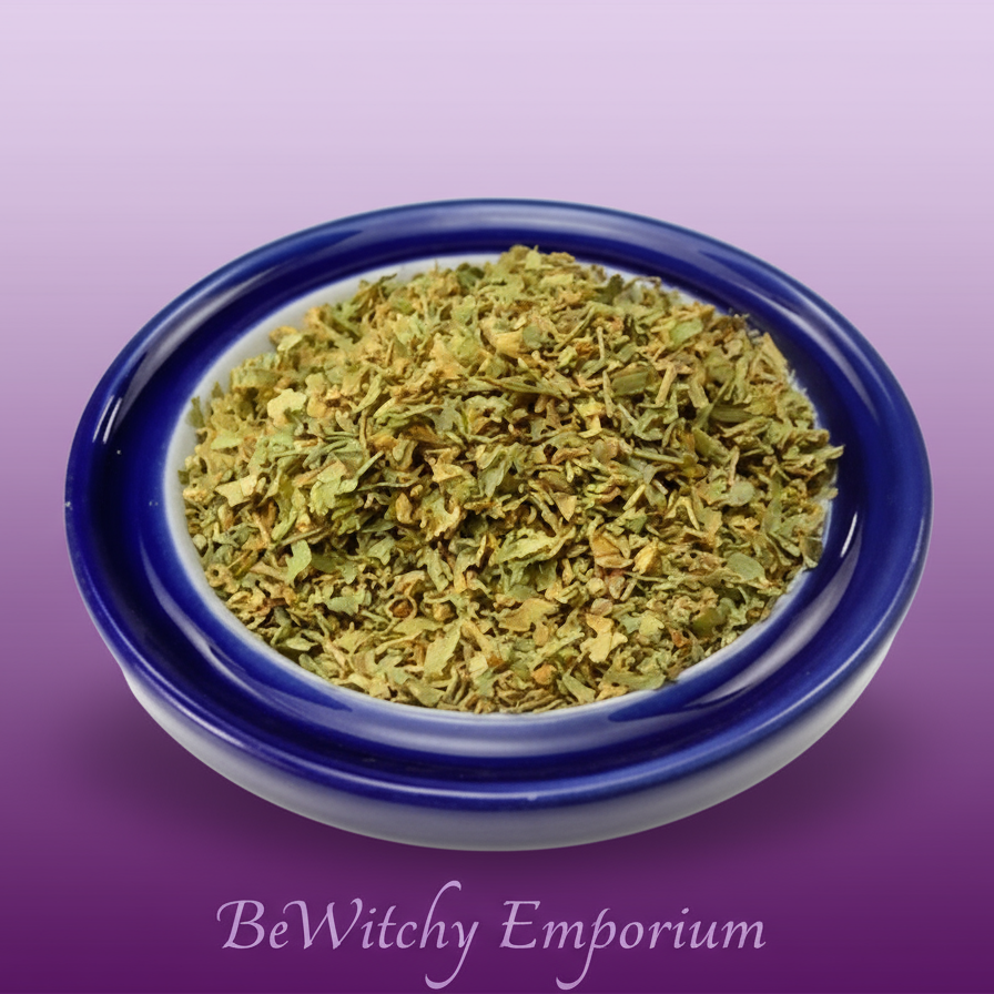Dried Herb Blend in Blue Dish - Professional Style