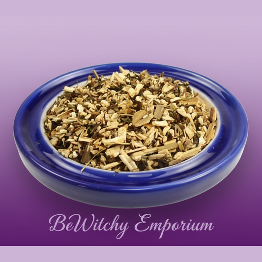 Dried Herb Blend in Blue Dish - Professional Style