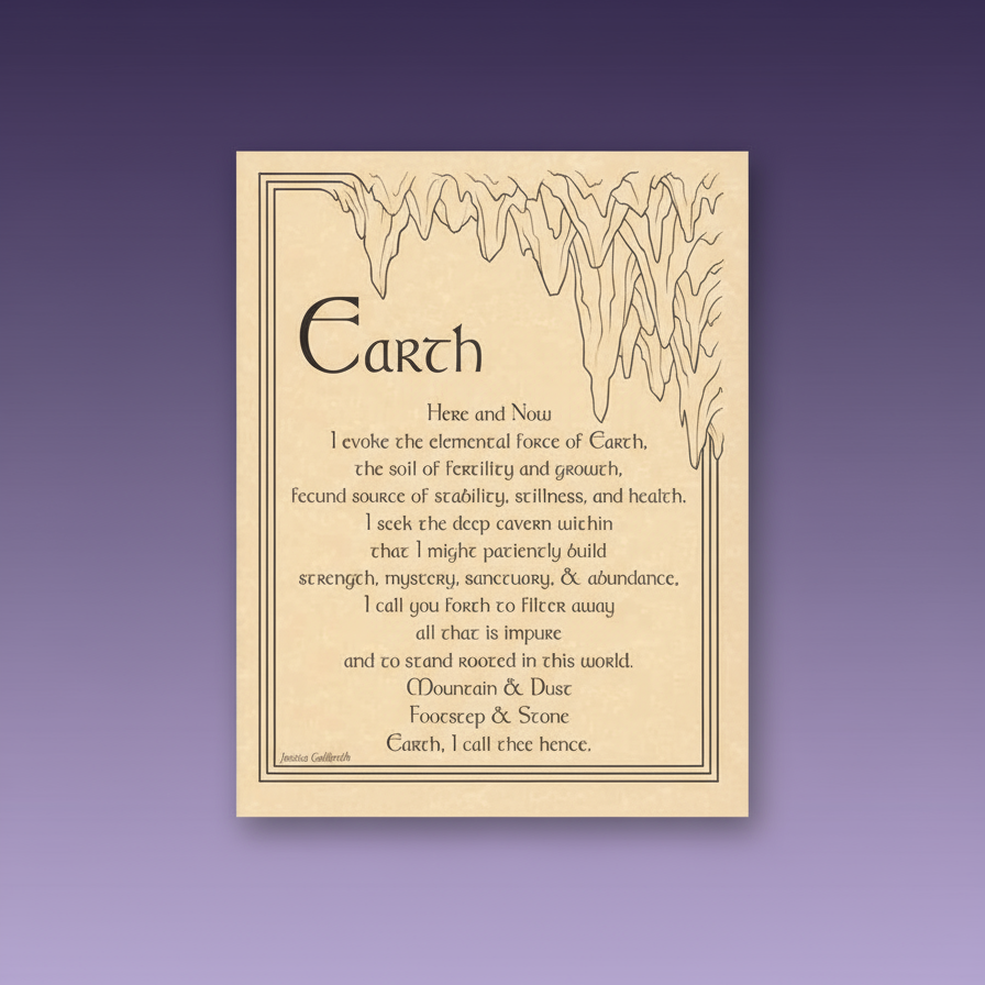 Earth Element Poster - Clean Professional