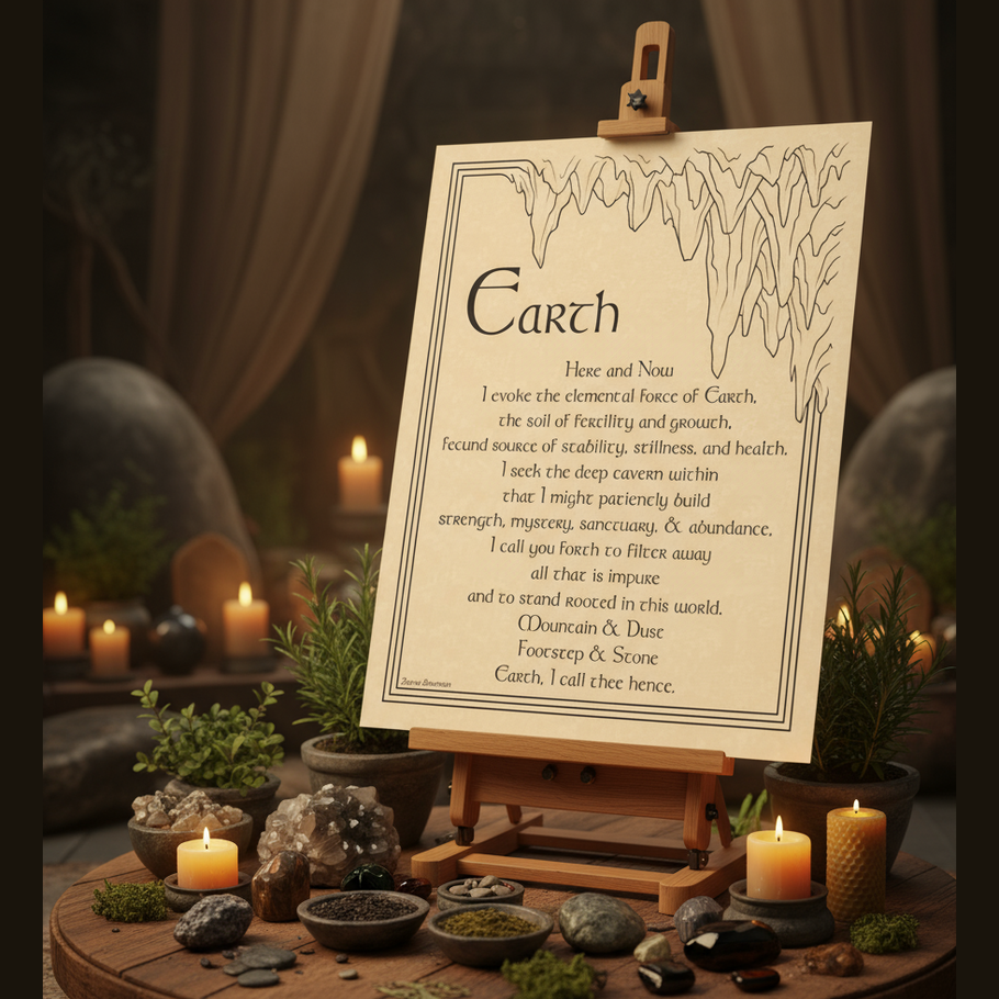 Earth Element Poster - Luxurious Sanctuary