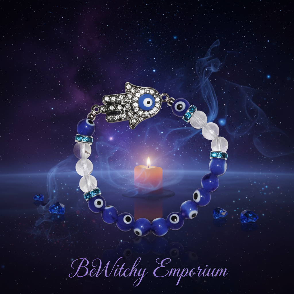 Evil Eye Hamsa Bracelet - Elegant Mystical Style