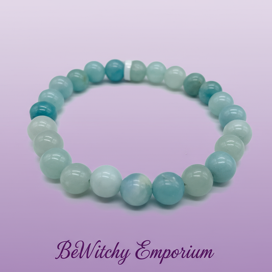 Exact amazonite bracelet with clean professional styling and BeWitchy Emporium watermark