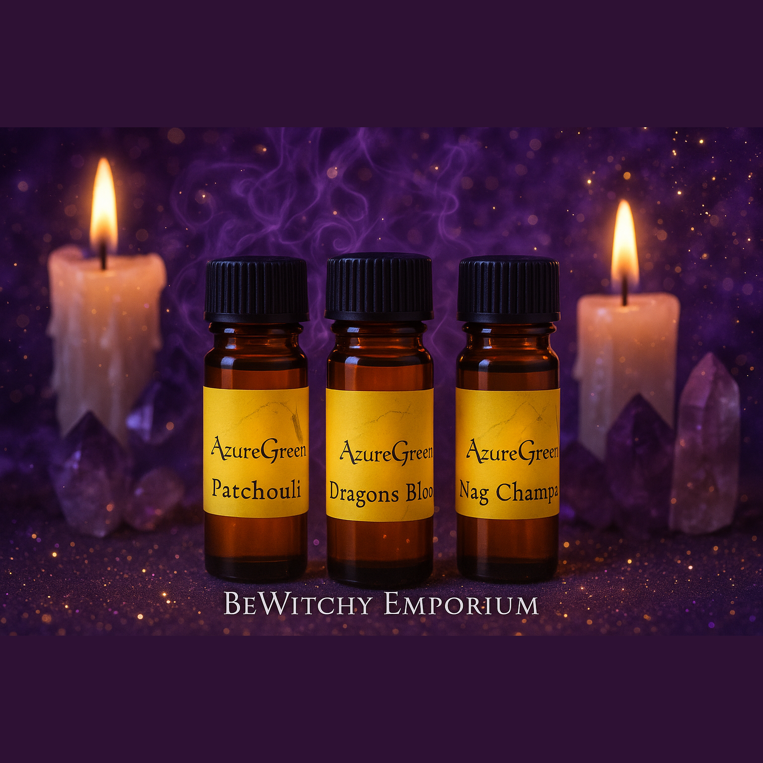 Exact Azure Green essential oils with magical mystical effects
