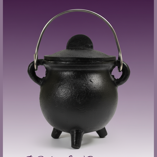 Exact black cast iron cauldron with clean professional styling and BeWitchy Emporium watermark