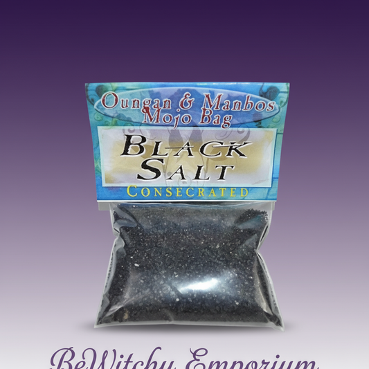 Exact Black Salt Mojo Bag with clean professional styling and BeWitchy Emporium watermark