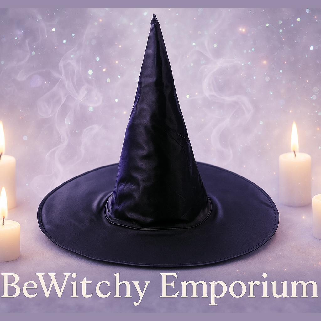 Exact black witch hat with lighter mystical atmosphere